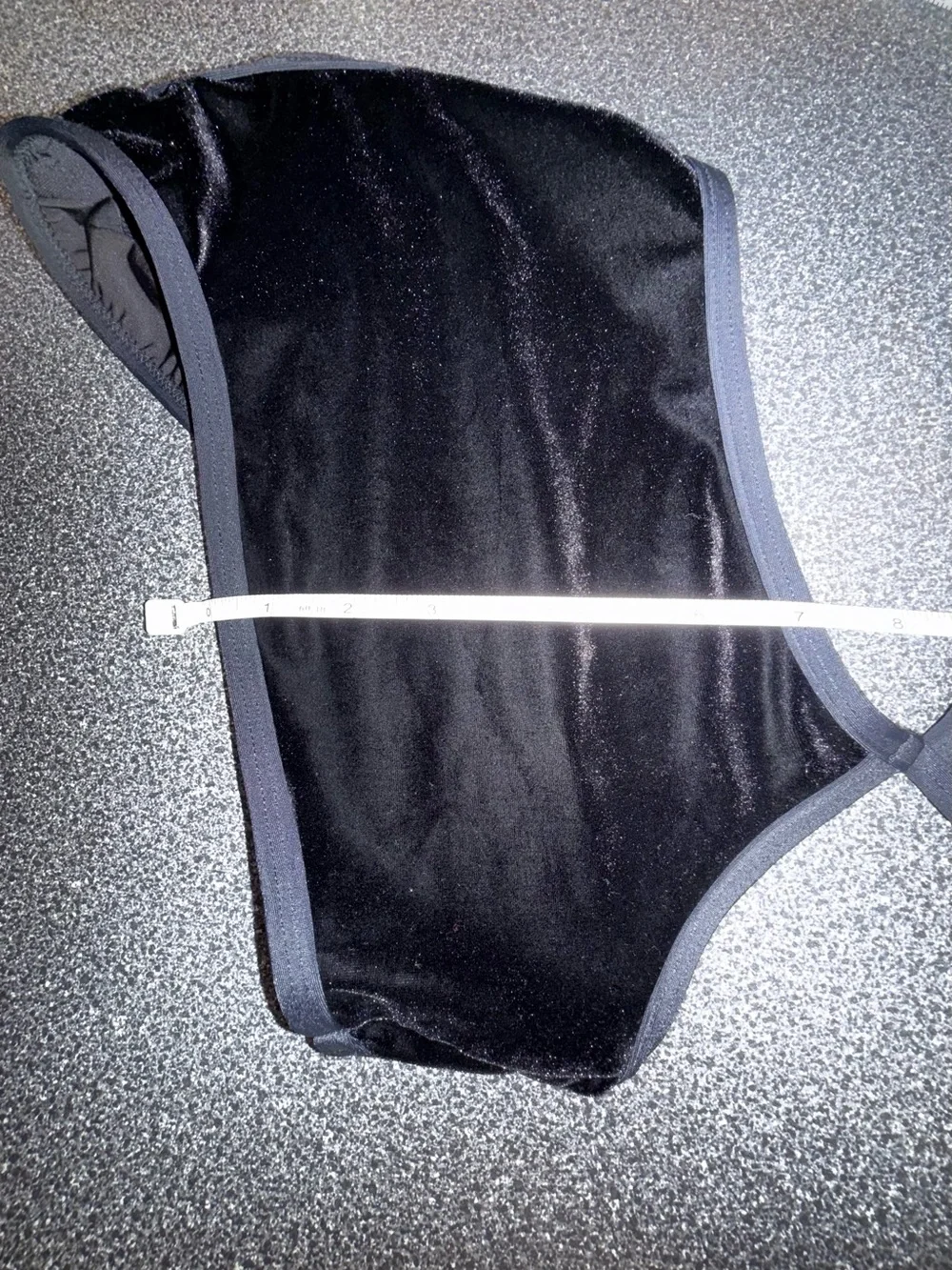 Kandi Kouture Black Velvet One Piece Leotard w/cut outs Size Child Large